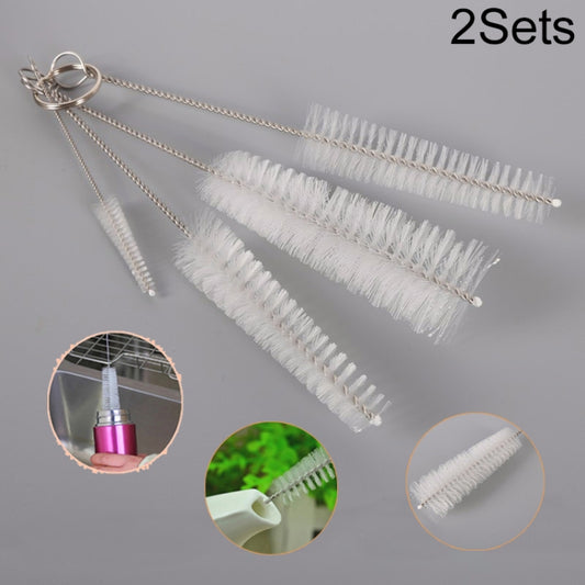 2 PCS Stainless Steel Wash Pipe Straw Brush Cleaner