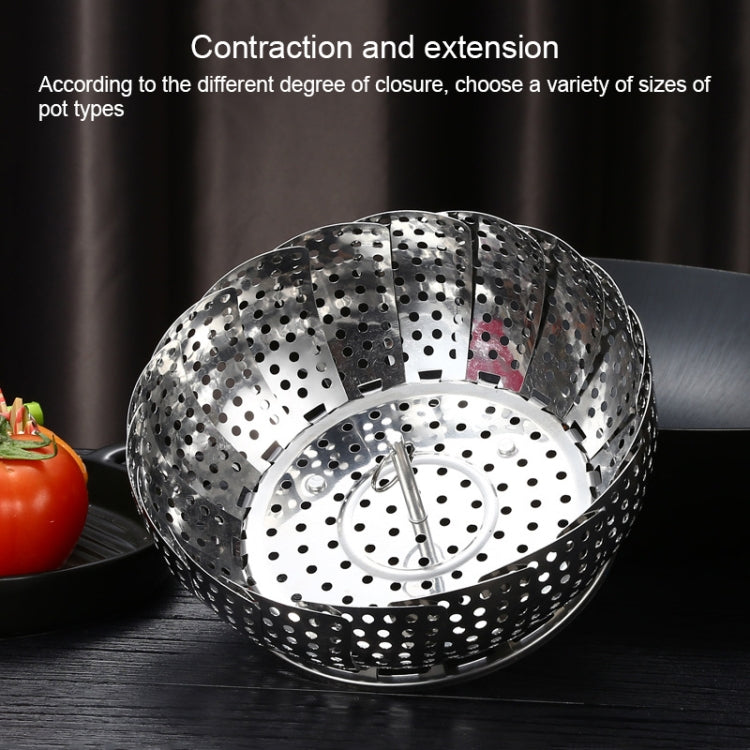 Stainless Steel Folding Retractable Lotus Steamer Tray