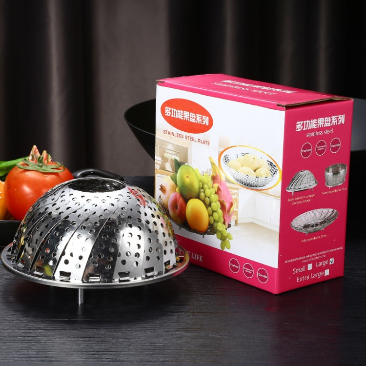 Stainless Steel Folding Retractable Lotus Steamer Tray