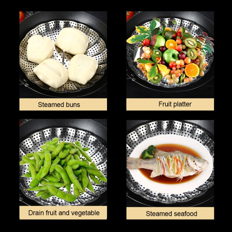 Stainless Steel Folding Retractable Lotus Steamer Tray