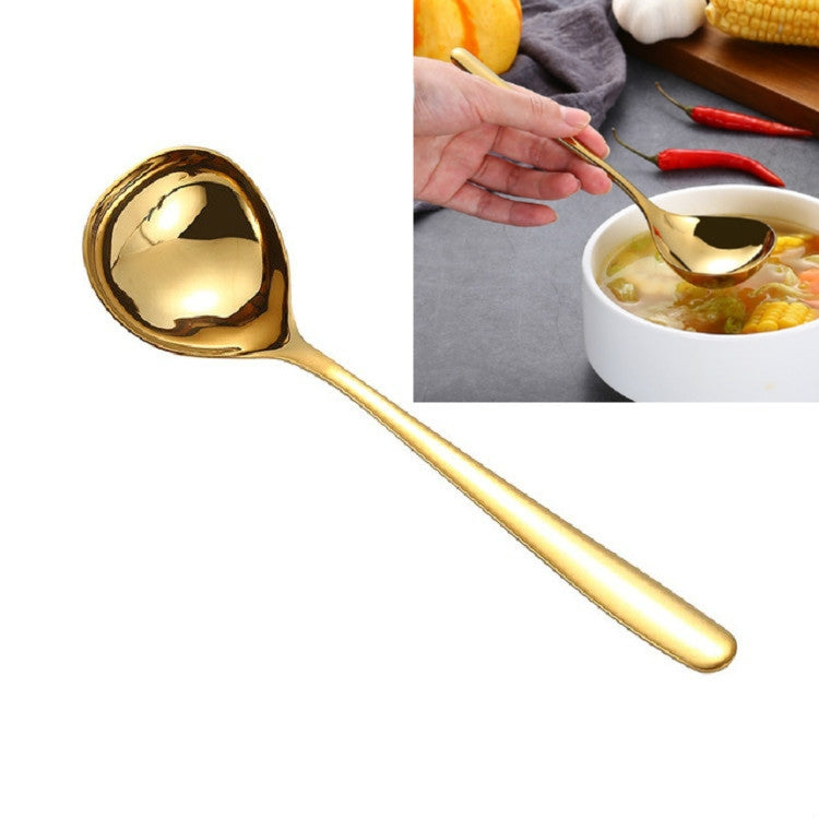 Stainless Steel Sauce Spoon Creative Big Head Long Handle Spoon