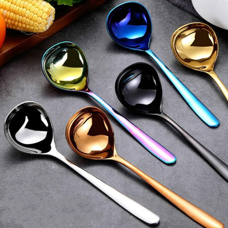 Stainless Steel Sauce Spoon Creative Big Head Long Handle Spoon