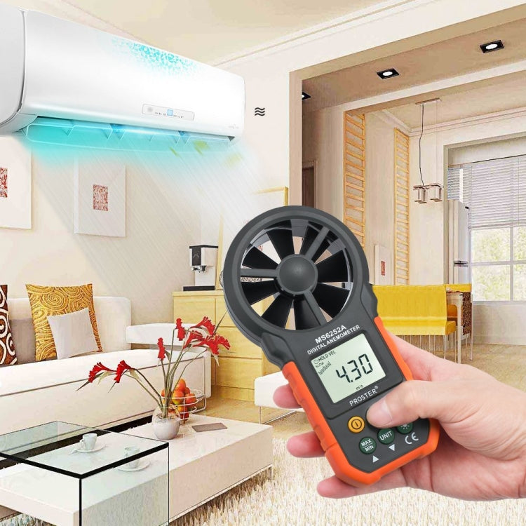 PEAKMETER High-precision Digital Display Wind Speed Air Volume Measuring Instrument