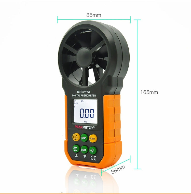 PEAKMETER High-precision Digital Display Wind Speed Air Volume Measuring Instrument