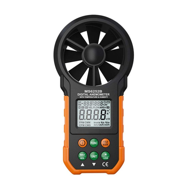 PEAKMETER High-precision Digital Display Wind Speed Air Volume Measuring Instrument