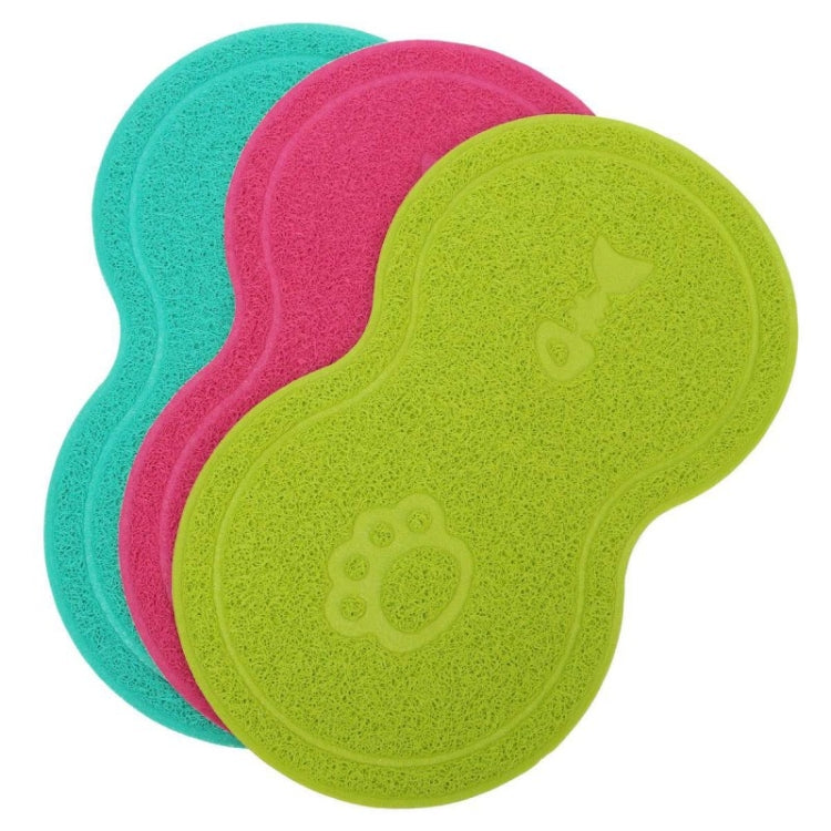 Lovely PVC Cat Litter Mat Eight-shaped  Anti-skid Placemat Pet Supplies