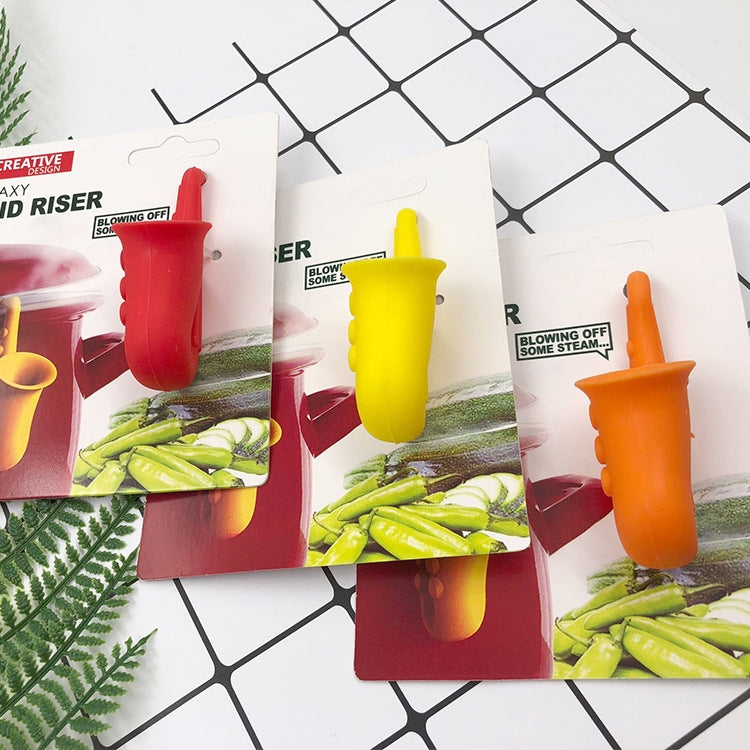 Horn Saxophone Silicone Pot Cover Raises Anti-overflow Device, Random Color Delivery