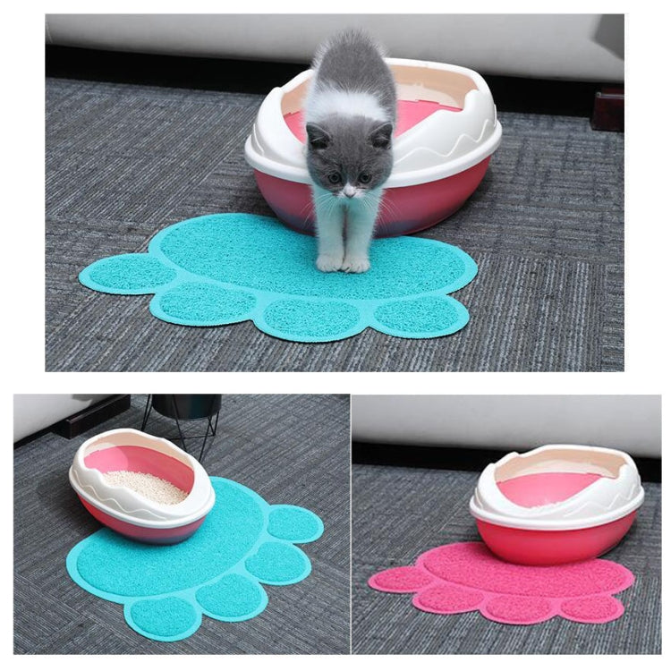 PVC Claw Shaped Cat Litter Mat Pet Placemat Anti-skid Floor Mat Pet Supplies