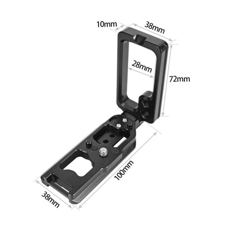 BEXIN for Nikon Z7 / Z6 Push-Pull Type Aluminum Alloy Vertical Shoot Quick Release L Plate Bracket Base Holder