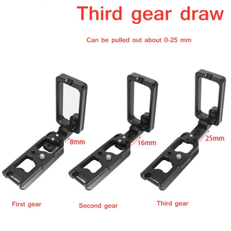 BEXIN for Nikon Z7 / Z6 Push-Pull Type Aluminum Alloy Vertical Shoot Quick Release L Plate Bracket Base Holder