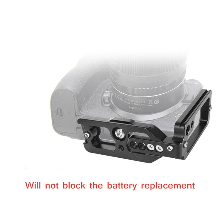 BEXIN for Nikon Z7 / Z6 Push-Pull Type Aluminum Alloy Vertical Shoot Quick Release L Plate Bracket Base Holder