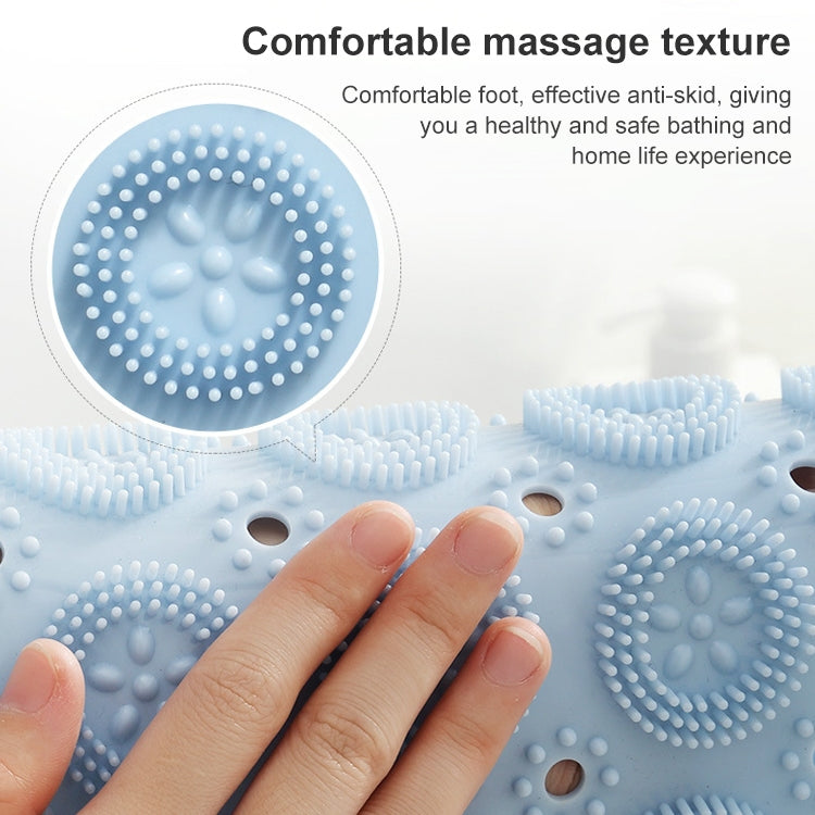 Bathroom Anti-slip Round Mat Suction Cup Massage Foot Pad