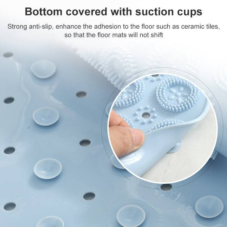 Bathroom Anti-slip Round Mat Suction Cup Massage Foot Pad