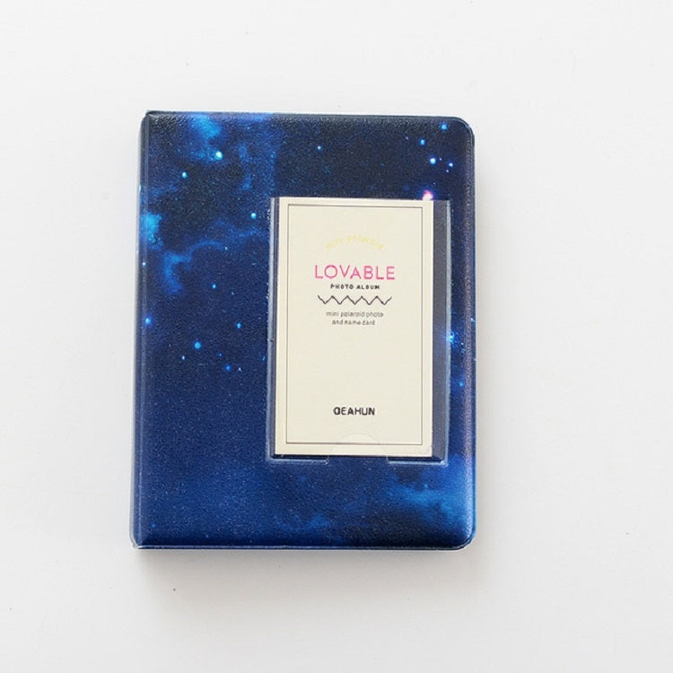 3 inch Colorful Starry Series PU Cover Album Photo Movie Ticket Storage Collection Photo Album Book