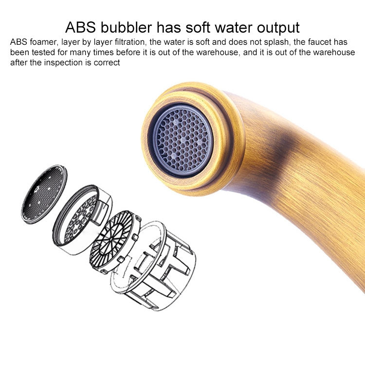 Copper Antique Hot Cold Double Blue White Porcelain Faucet