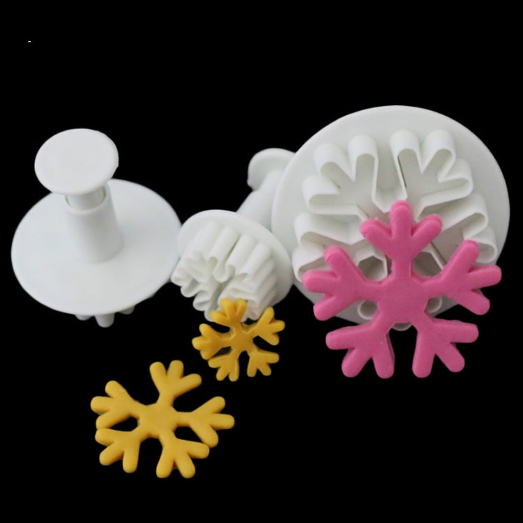 6 PCS Snowflake Spring Mould Fondant Cake Tool Biscuit Embossing Printing Mould DIY Baking Tools