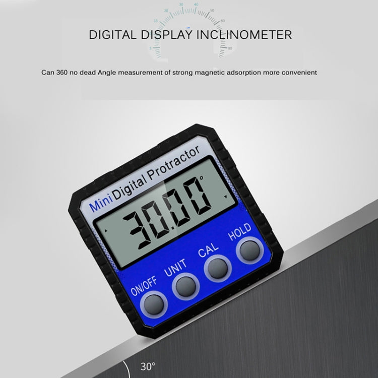Mini Multi-angle Flip Strong Magnetic Adsorption Angle Ruler Digital Display Inclinometer