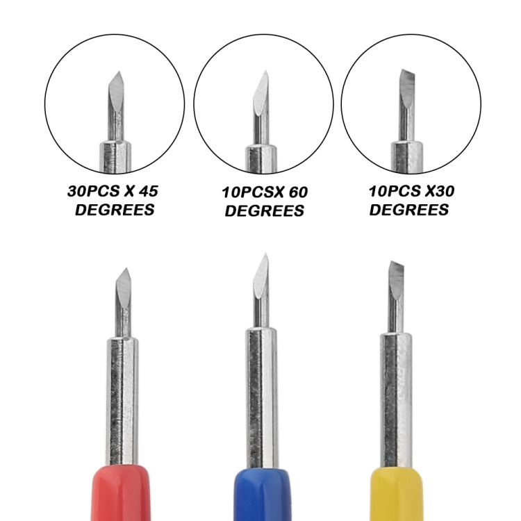 50 PCS 30/45/60 Degrees Sharp and Durable Carving Tools