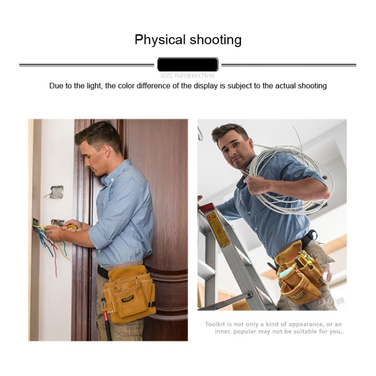 WINHUNT Multi-function Thicken Cowhide Electrical Hardware Tool Bag Repair Pocket