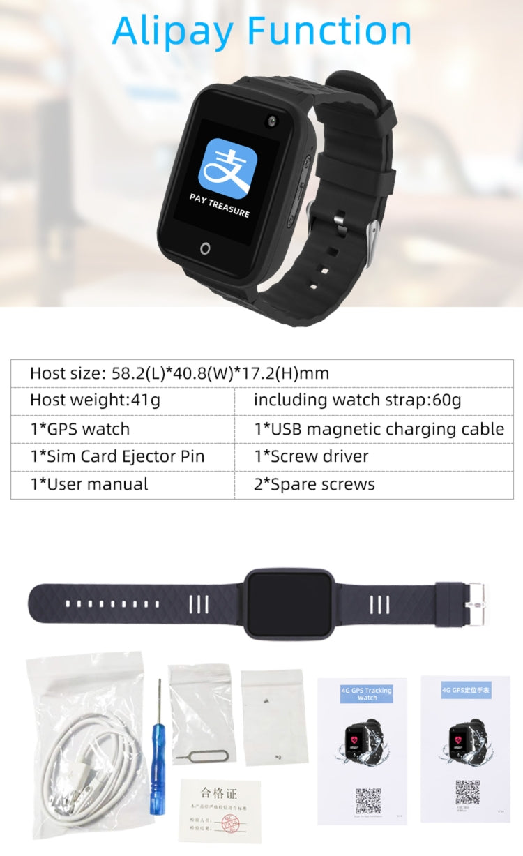 REACHFAR RF-V46-A GPS Smart Tracker WatchBand, Support SOS / Camera / Health Management / 4G LTE / Blood Pressure / Heart Rate, For Asia / Europe / Africa / Australia