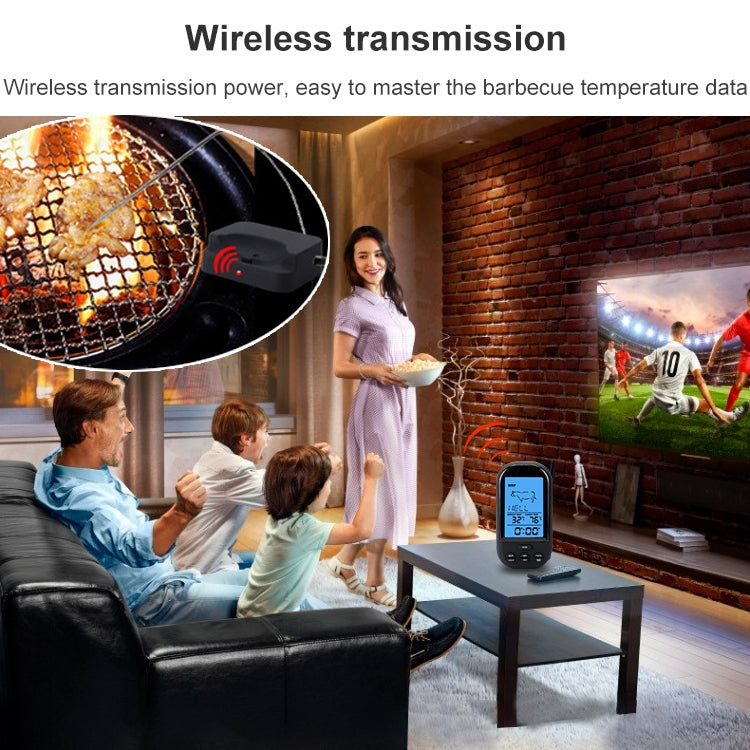 TS-HY62 Digital Kitchen Food Cooking BBQ Wireless Thermometer(Black)