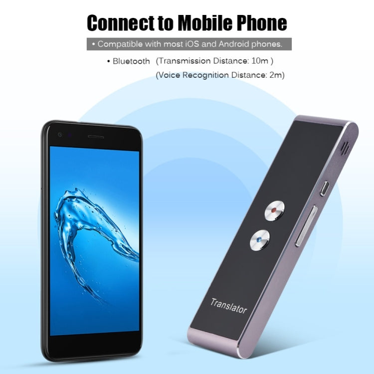 T8+ Portable Smart Voice Translator Smart Business Travel Real Time AI Translator Translation Machine 40 Languages Translator