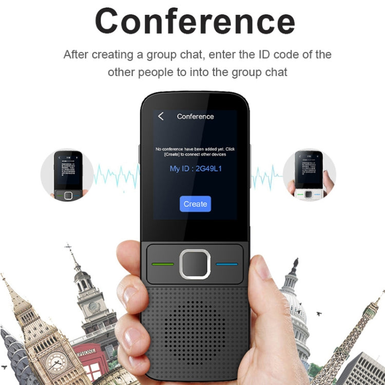 T10 Portable WIFI Smart Voice Translator Smart Business Travel Real Time AI Translator Translation Machine