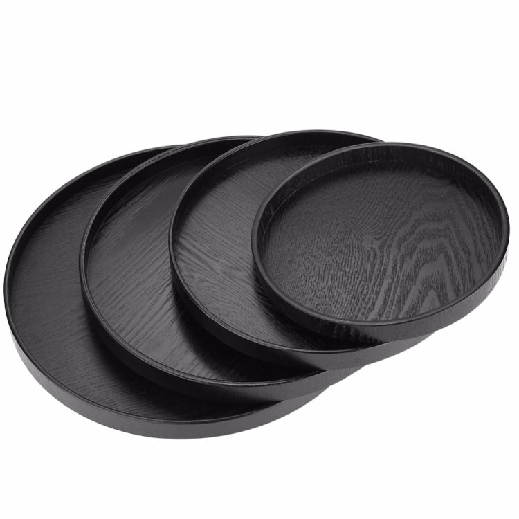 Creative Round Solid Wood Tea Tray Hotel Wooden Tay Storage Tray, Diameter: 30cm