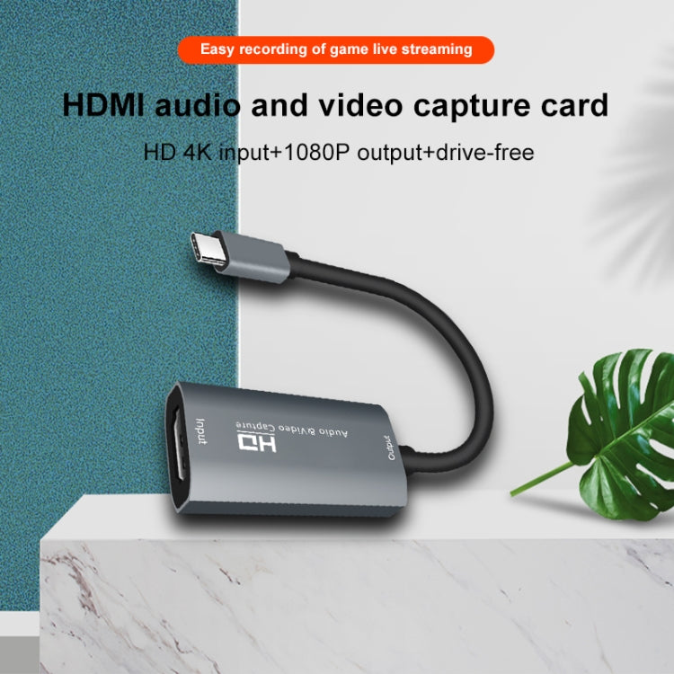 Z29A HDMI Female to USB-C / Type-C Male Video Audio Capture Box