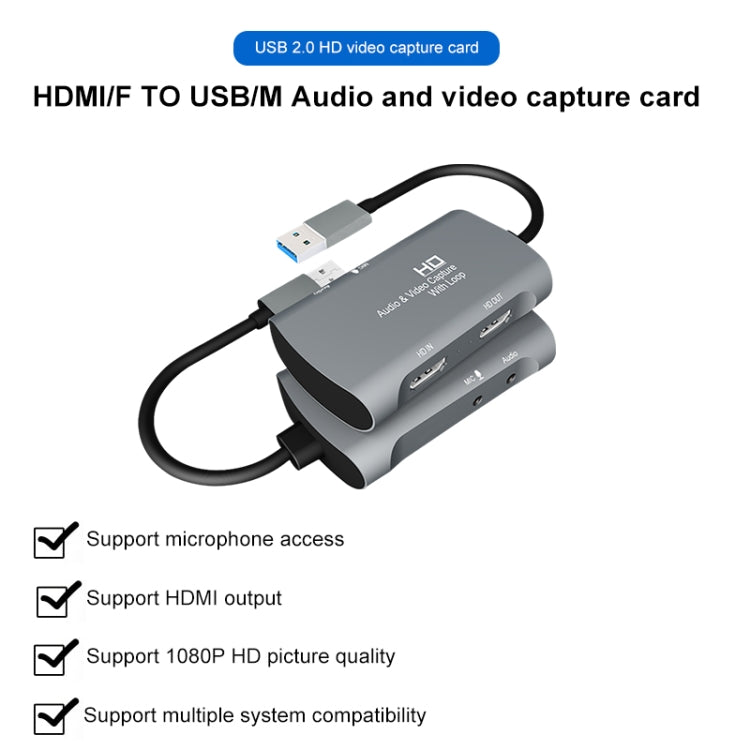 Z30 HDMI Female + Mic to HDMI Female + Audio + USB 2.0 Video Capture Box