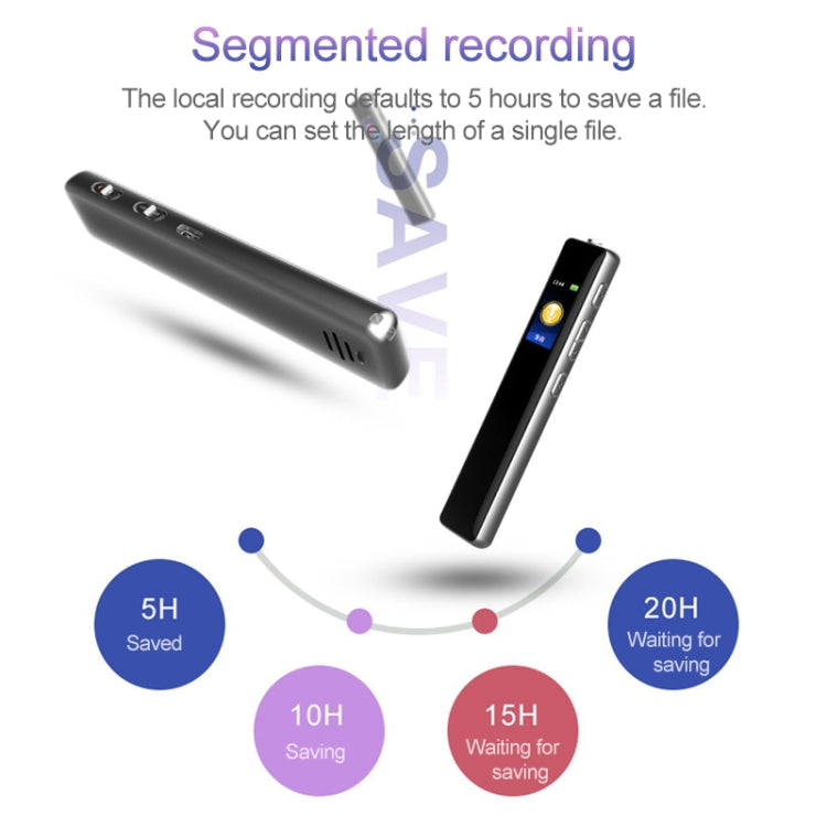 Q33 External Play MP3 Voice Control High Definition Noise Reduction Recording Pen, 8G, Support Password Protection & One-touch Recording