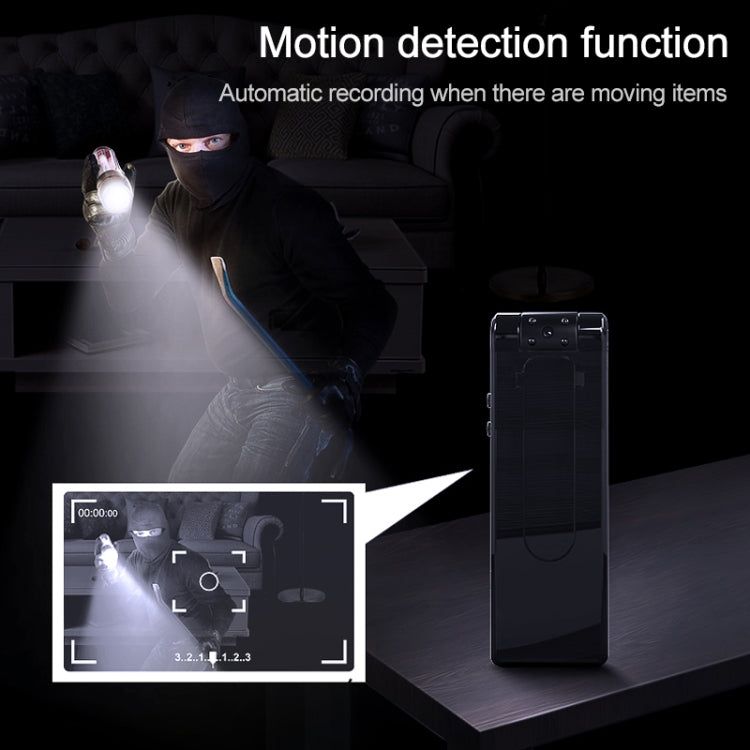 B19 Back Clip Design 1080P HD Camera Video Recorder, Support Motion Detection / Infrared Night Vision /180 Degrees Rotation Camera / TF Card / OTG