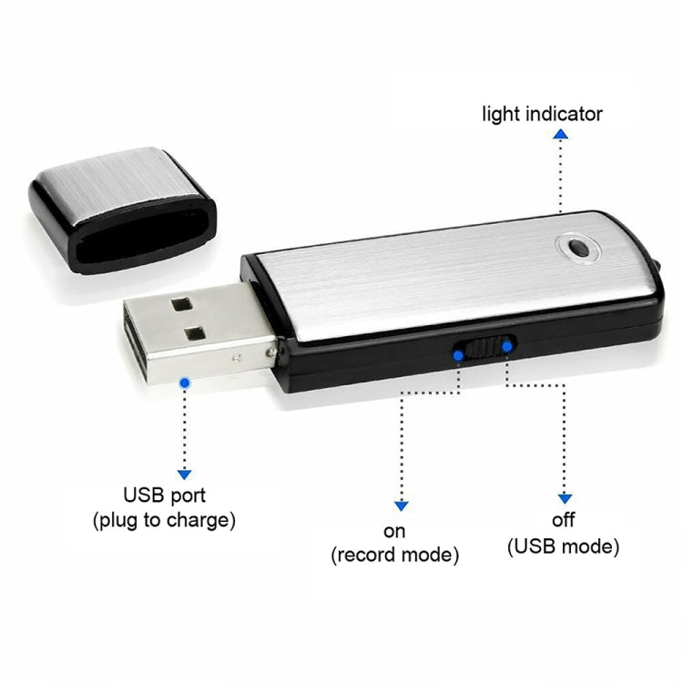 SK858 16GB Rechargeable Portable U-Disk Meeting Voice Recorder