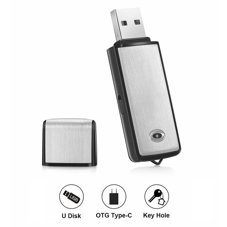 SK858 16GB Rechargeable Portable U-Disk Meeting Voice Recorder