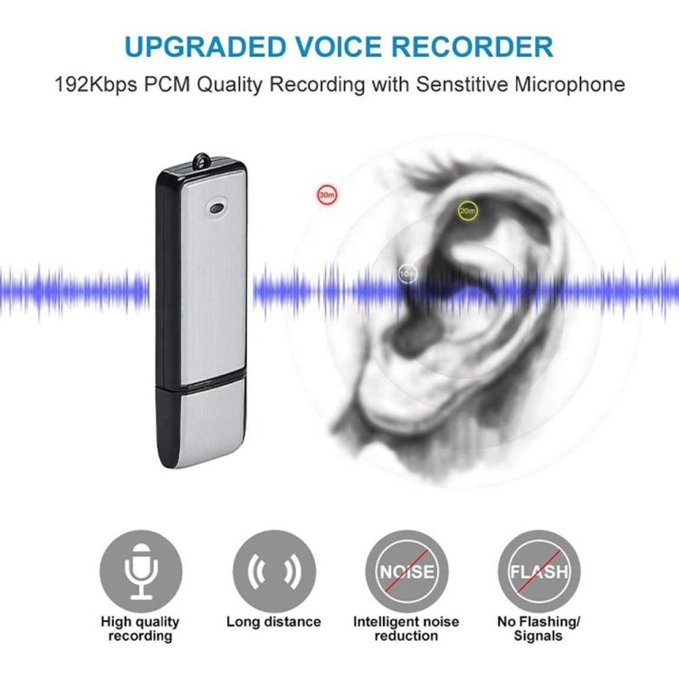 SK858 16GB Rechargeable Portable U-Disk Meeting Voice Recorder