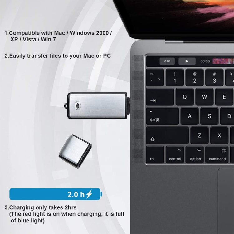 SK858 16GB Rechargeable Portable U-Disk Meeting Voice Recorder