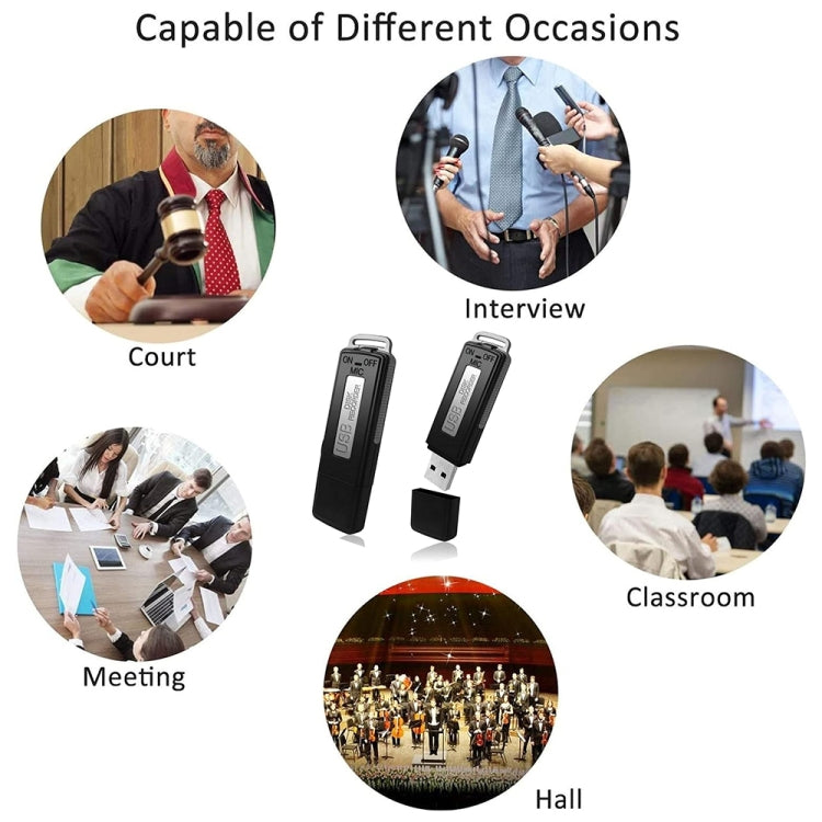 SK868 16GB Rechargeable Portable U-Disk Voice Recorder