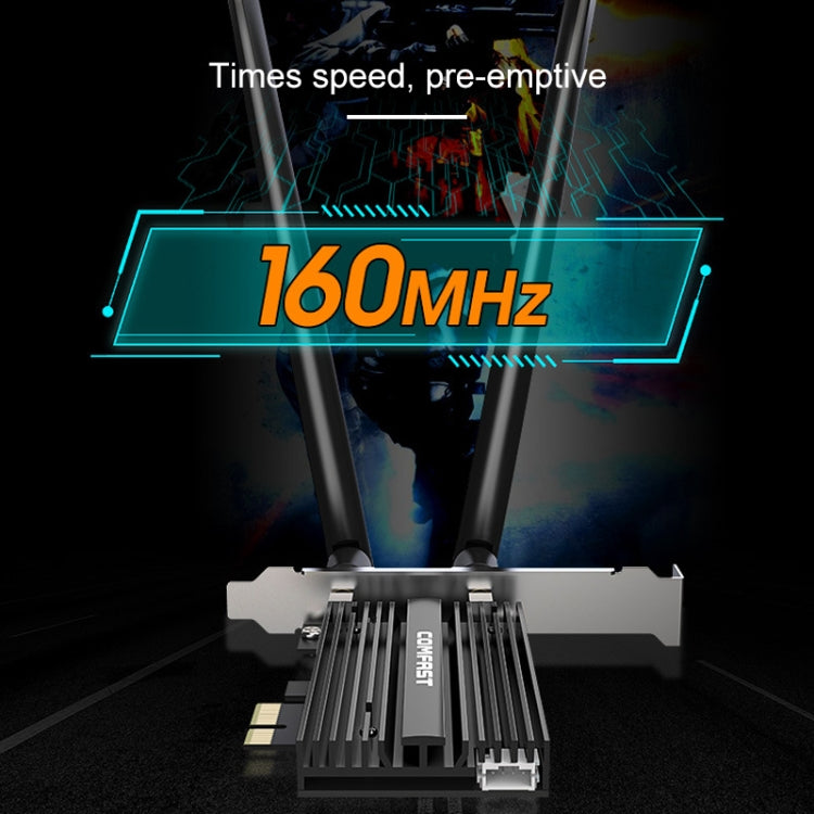 COMFAST CF-AX200 PRO 3000Mbps Bluetooth PCI-E Wifi Network Card Adapter with 2 Antennas