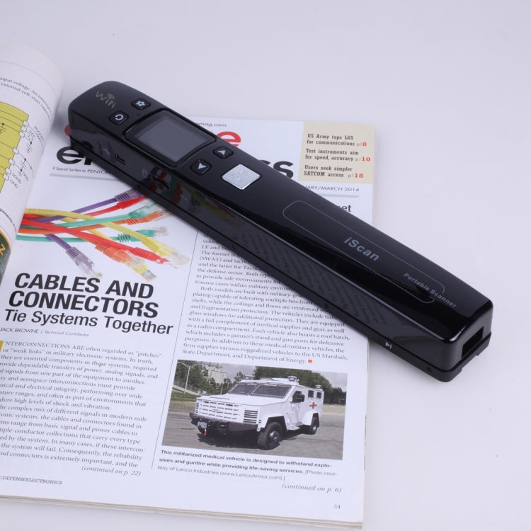 iScan02 WiFi Double Roller Mobile Document Portable Handheld Scanner with LED Display,  Support 1050DPI  / 600DPI  / 300DPI  / PDF / JPG / TF