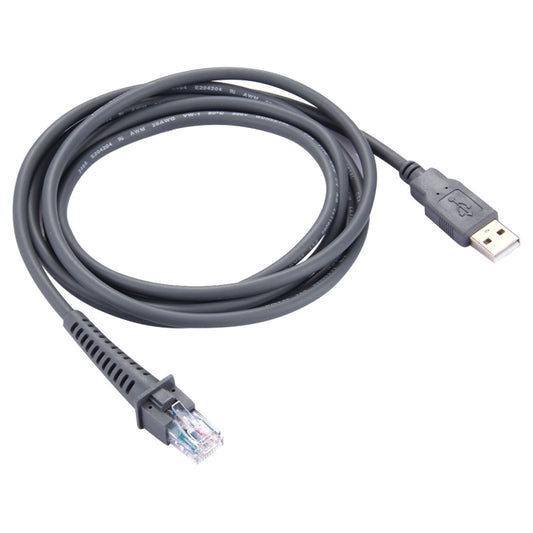 2m USB A Male to RJ45 Scanner Serial Data Cable for Symbol LS2208 / 2208AP / LS4278