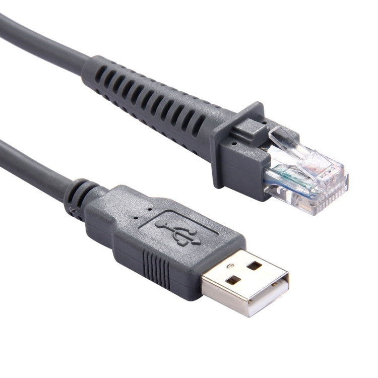 2m USB A Male to RJ45 Scanner Serial Data Cable for Symbol LS2208 / 2208AP / LS4278