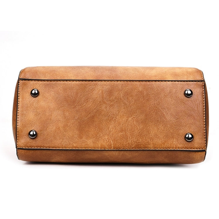 Casual PU Shoulder Bag Ladies Handbag Messenger Bag with Tassel and Cat Pendant