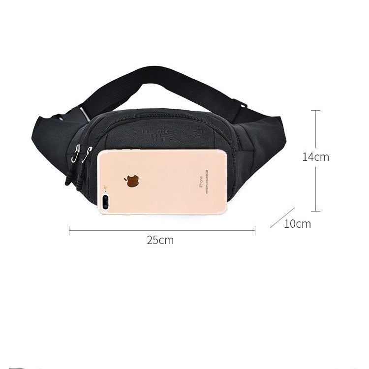 Pure Color Multi-function Pockets Waterproof Chest Bag Waist Sports Bag