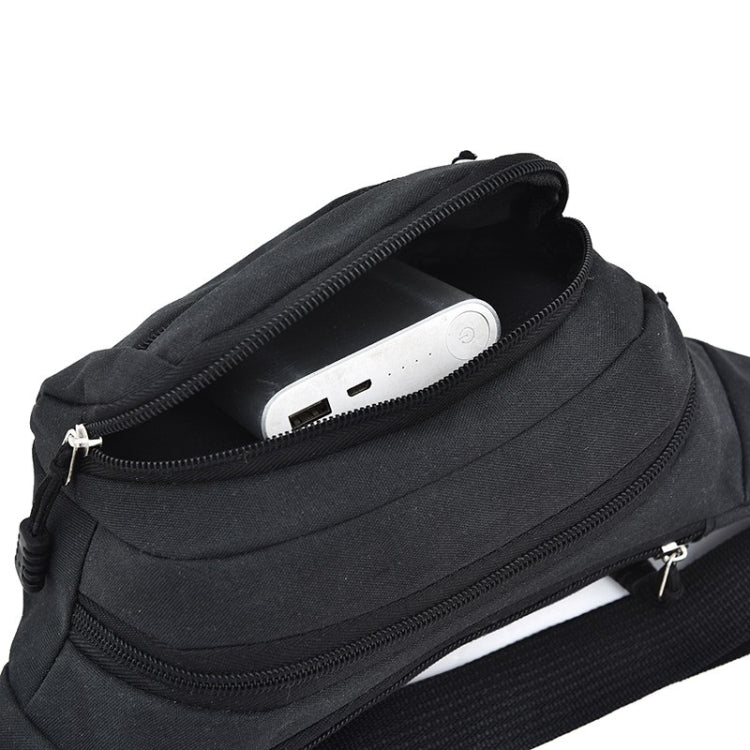 Pure Color Multi-function Pockets Waterproof Chest Bag Waist Sports Bag