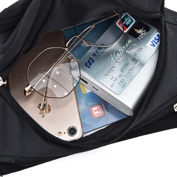 Pure Color Multi-function Pockets Waterproof Chest Bag Waist Sports Bag