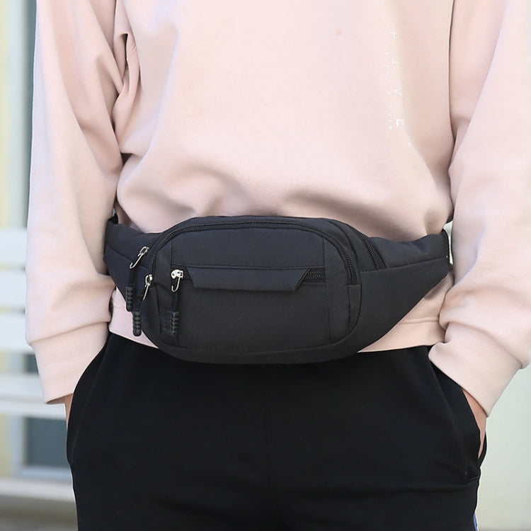 Pure Color Multi-function Pockets Waterproof Chest Bag Waist Sports Bag