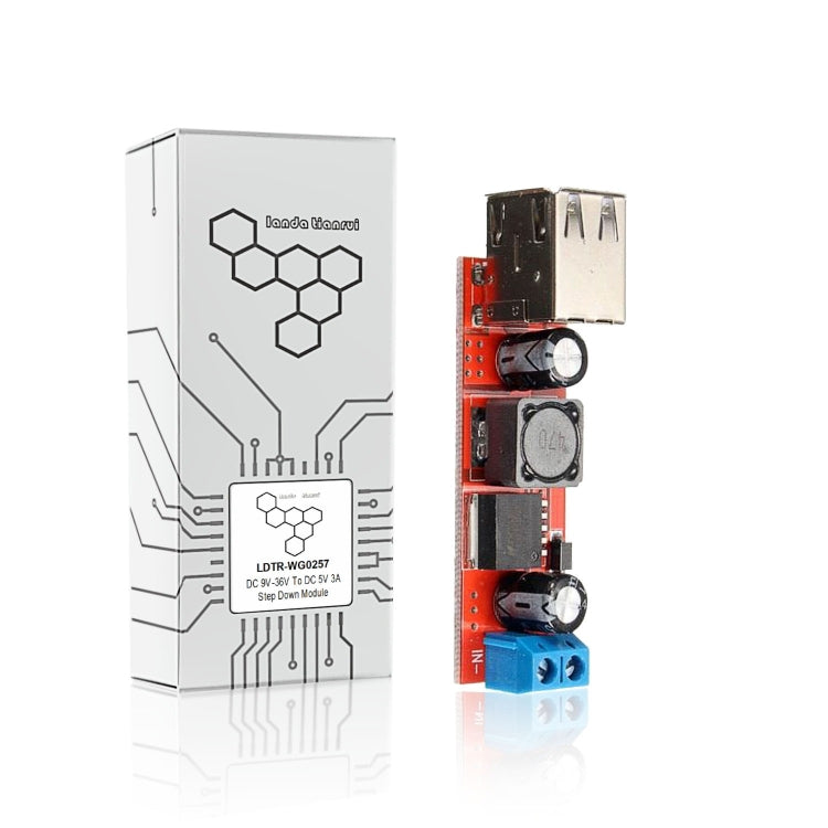 LDTR-WG0257 Dual USB 9V/12V/24V/36V to 5V Converter DC-DC 3A Step Down Power Module
