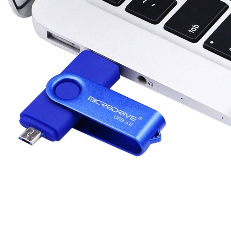 MicroDrive 16GB USB 3.0 Android Phone & Computer Dual-use Rotary Metal U Disk