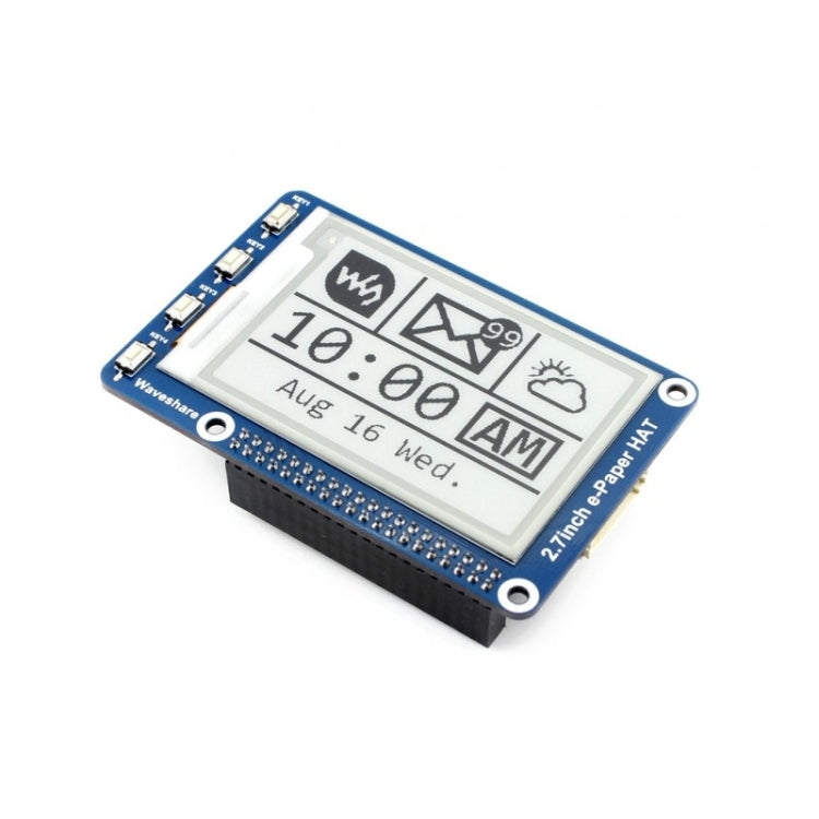 Waveshare 2.7 inch 264x176E-Ink Display HAT for Raspberry Pi, SPI Interface