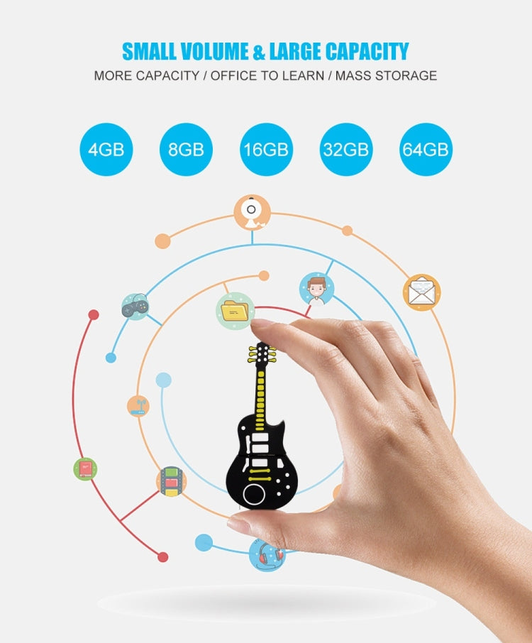 MicroDrive 16GB USB 2.0 Guitar U Disk, 16GB